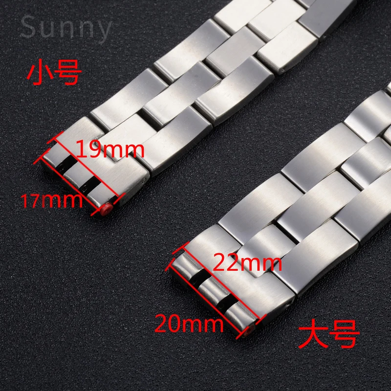 New 20*22MM Solid Stainless Steel Watchband For Swatch Metal Watch Man\'s Silvery Middle Black Bracelet Free Tools With logo