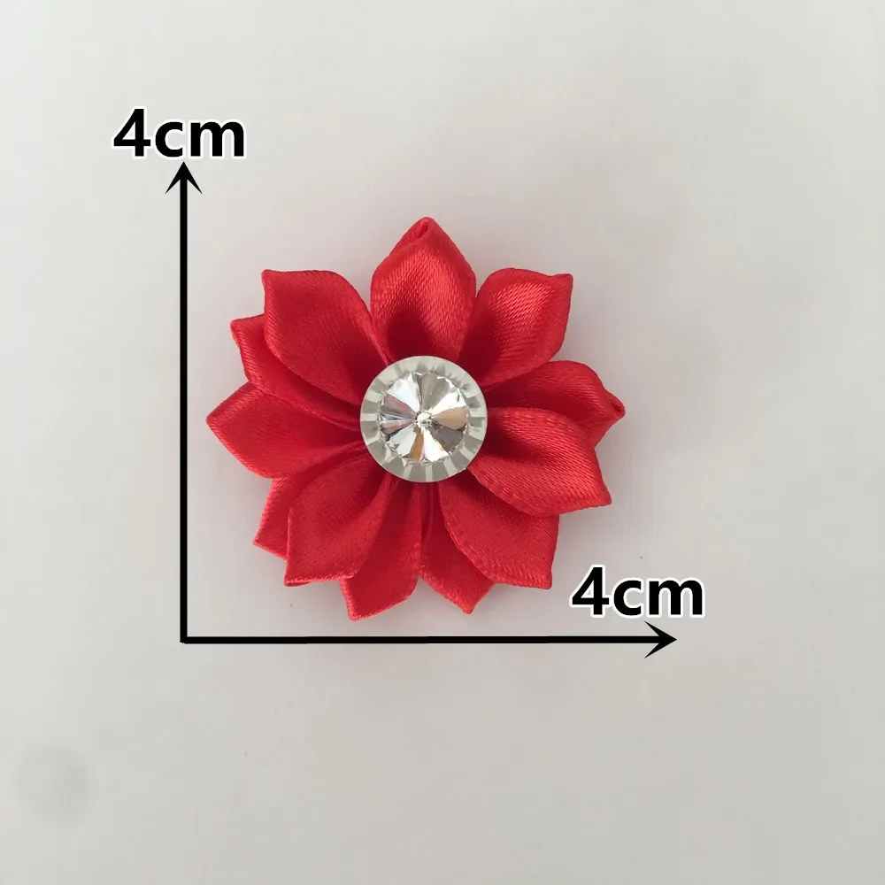 High quality Polyester tape Rhinestone 3D artificial flowers Christmas home decoration DIY Craft Flower Wall Gift Box Accessory