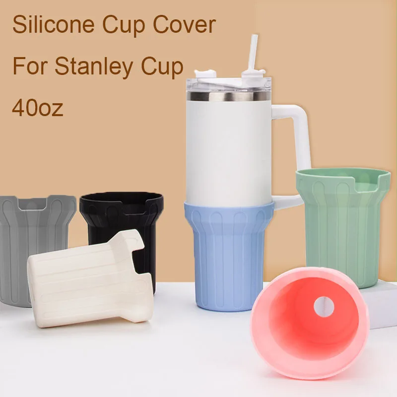 Cubiertas de silicona para botella de taza Stanley, 40oz, aumentadas, antideslizantes, a prueba de arañazos, Termo, soporte para vaso, accesorios para botas