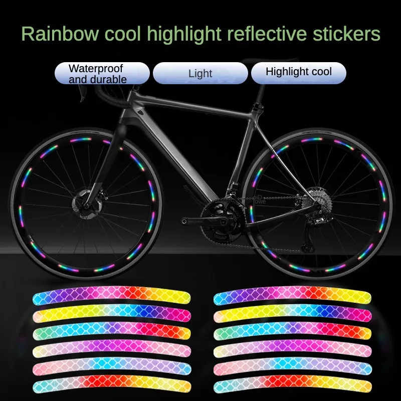 

Bicycle reflective stickers, mountain bike luminous stickers, motorcycle tire and rim stickers, decorative reflective strips