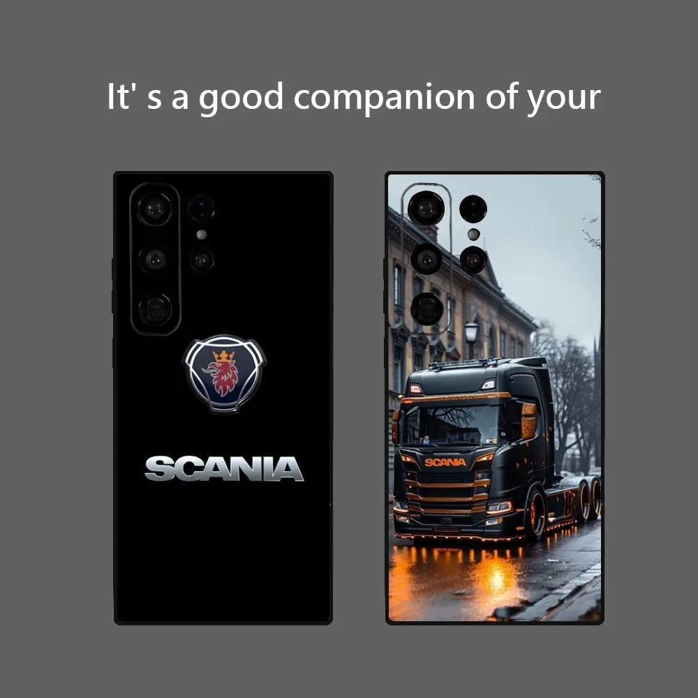 L-Luxury Truck Car S-scaniaes Car Phone Case for Samsung Galaxy S24 Ultra S22 S23 Ultra S21 S20 5G Protective Soft Silicone TPU