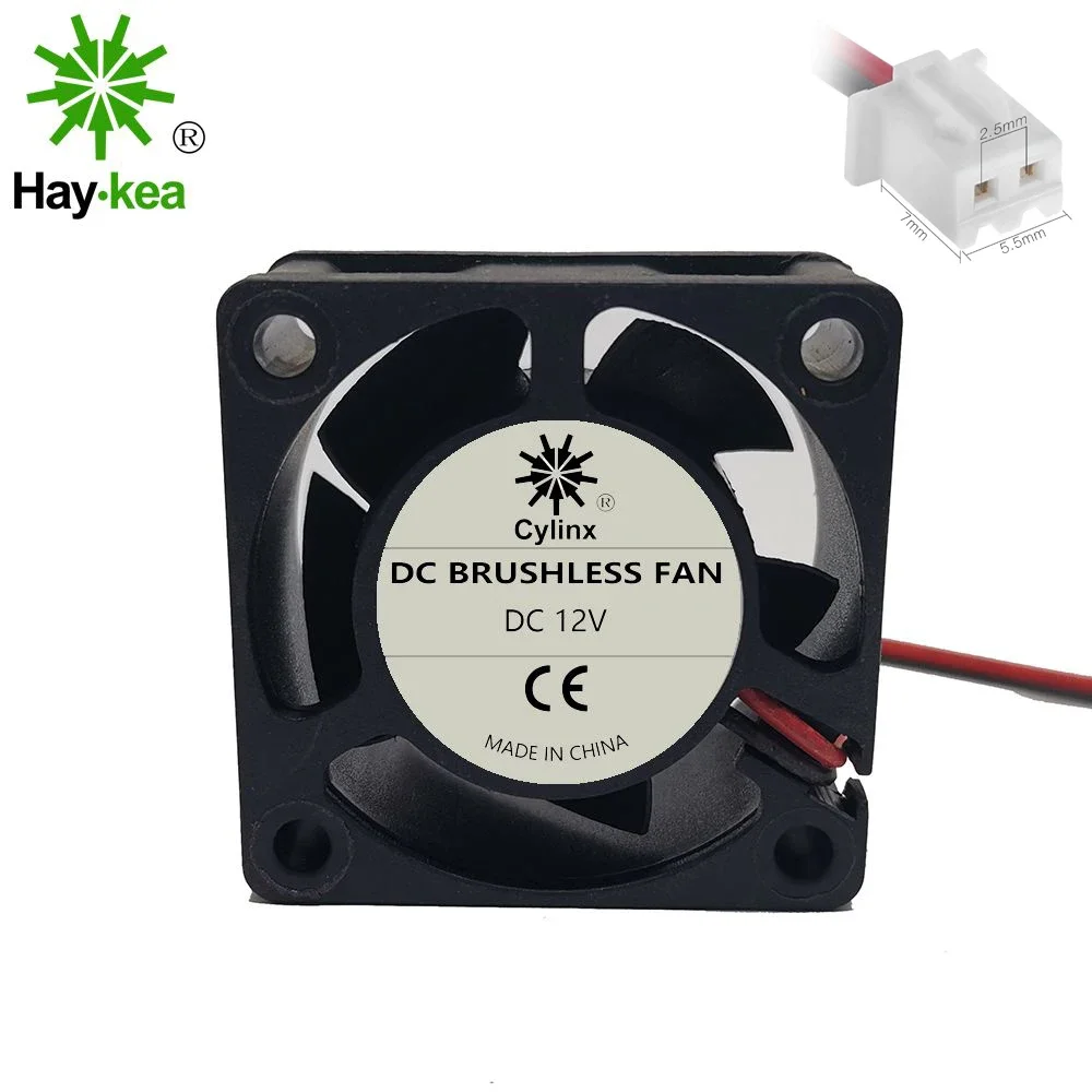 2 pcs 4020 40X40X20mm fan DC 5V 12V 24V 2-Pin 5 Blade Cooler Brushless Mini Cooling Fan 4020