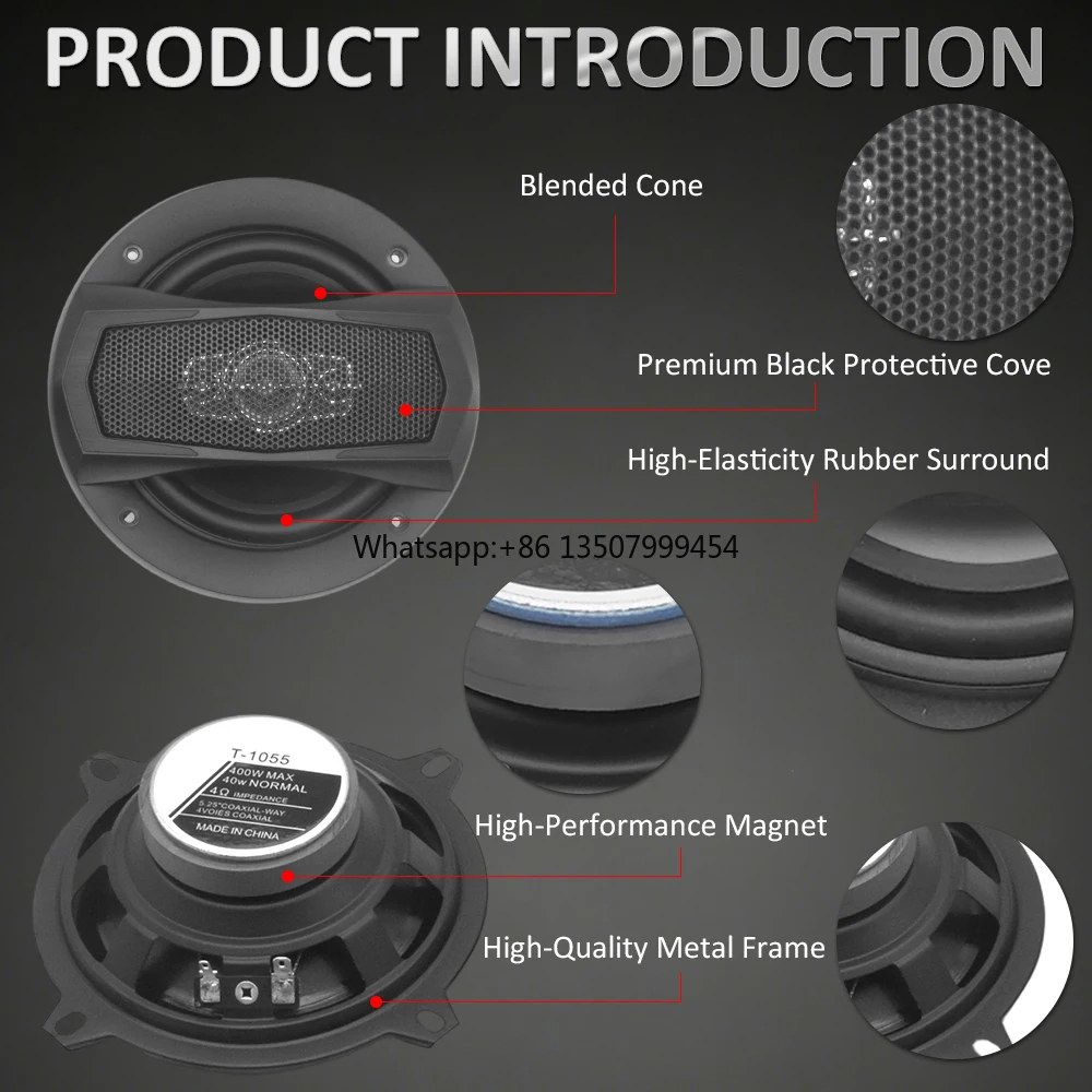 

Car Speaker Car Audio Equipment Sound System Bocinas 4 Inch Woofer Tweeter Clear Sound High End Audio