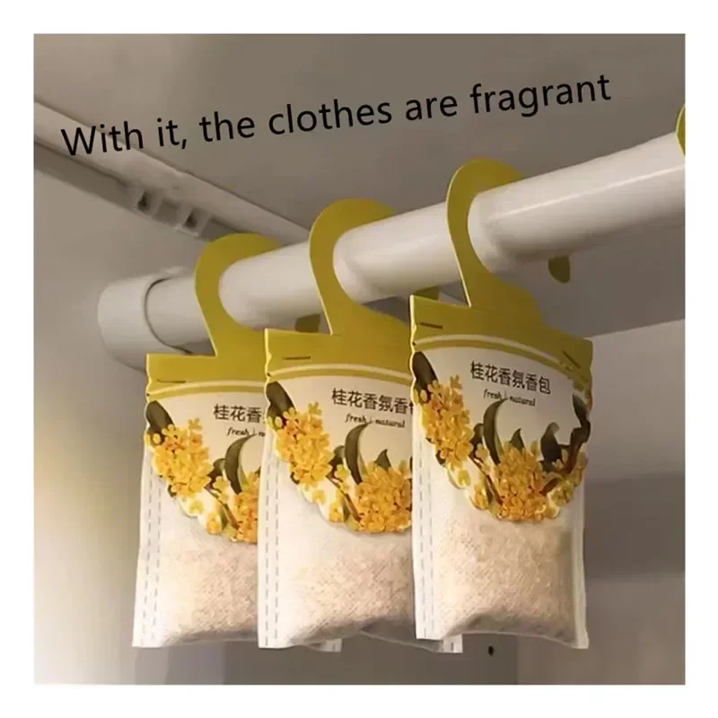 5pcs Wardrobe Sachet Aromatherapy Hanging Bag Lavender Fragrance Pack Mildew and Insect Proof Wardrobe Sachet Air Freshener