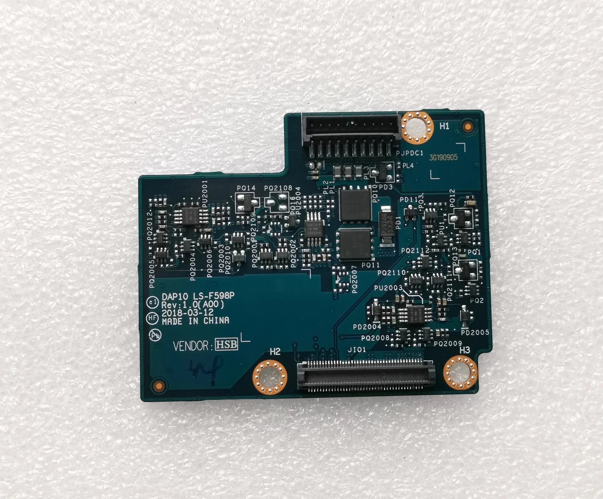 For Dell Precision 7530 Battery Connector Circuit Board 7MYRK LS-F598P
