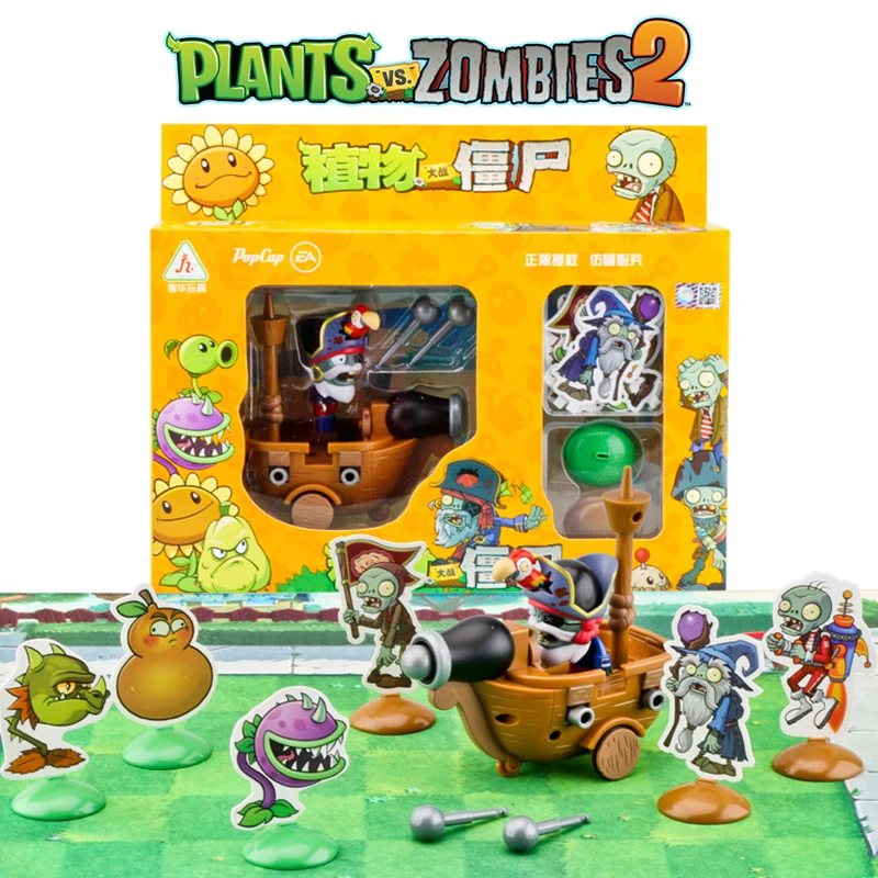 النباتات مقابل الكسالى 2 سفينة القراصنة الكسالى مجموعات الالعاب التراجع سيارة عمل أرقام معركة لعبة نموذج لعبة شخصية طفل صبي لعبة هدية