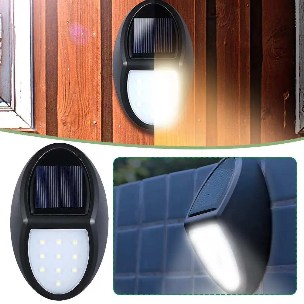 

Motion Sensor Solar Powered Wall Lamp Decorative Fence Outdoor IP65 Waterproof Wall Lights For Porch Yard Fence Garden Stai A0H5