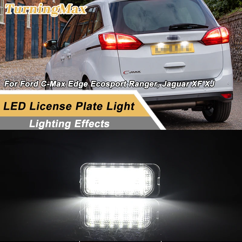LED Number Licence Plate Light For Ford Focus Fiesta Mondeo Grand Kuga Galaxy S-B-C-Max Ranger B-Max Jaguar XF XJ Lincoln MKC