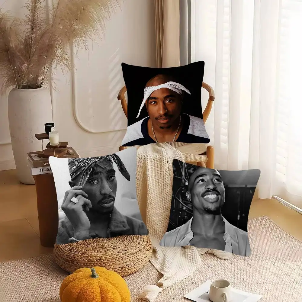 Singer Tupac Amaru Shakur Pillow Case Soft Double Sided Print Sofa Cushion Cover Throw Pillow Covers