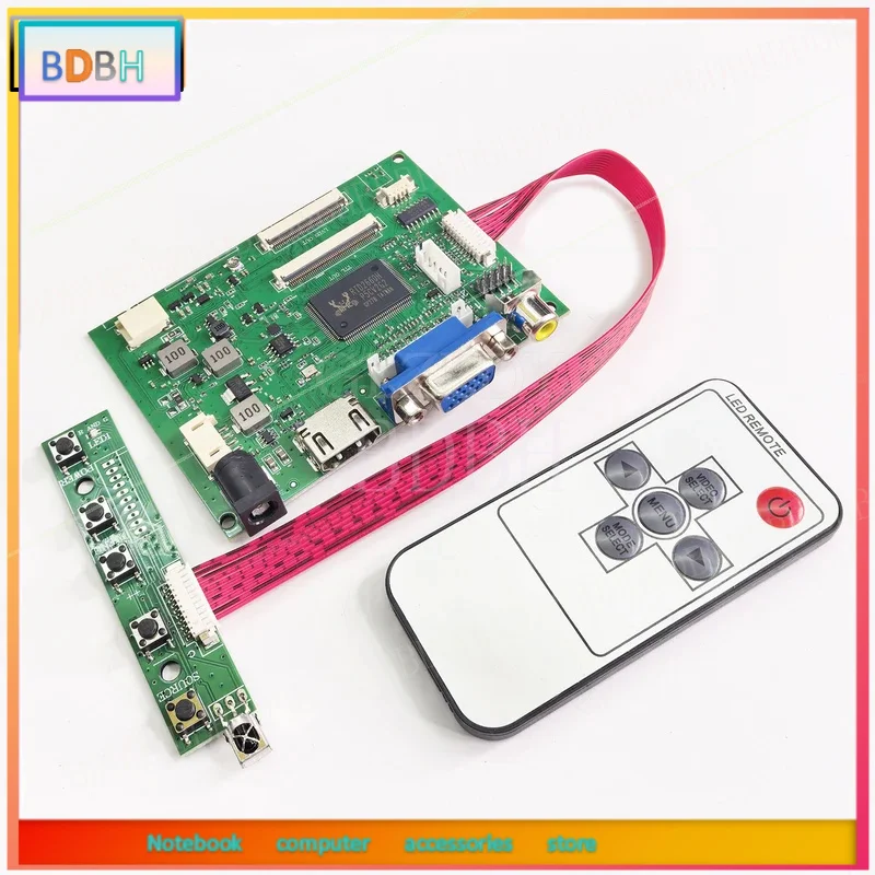 Placa Controladora LCD Universal com Conector de 40PIN LVDS 50PIN TTL FPC para LCDs de 4.3-10.1 polegadas, HDMI VGA AV ZJ050NA-08C 640*480 para Câmera de Ré Automotiva