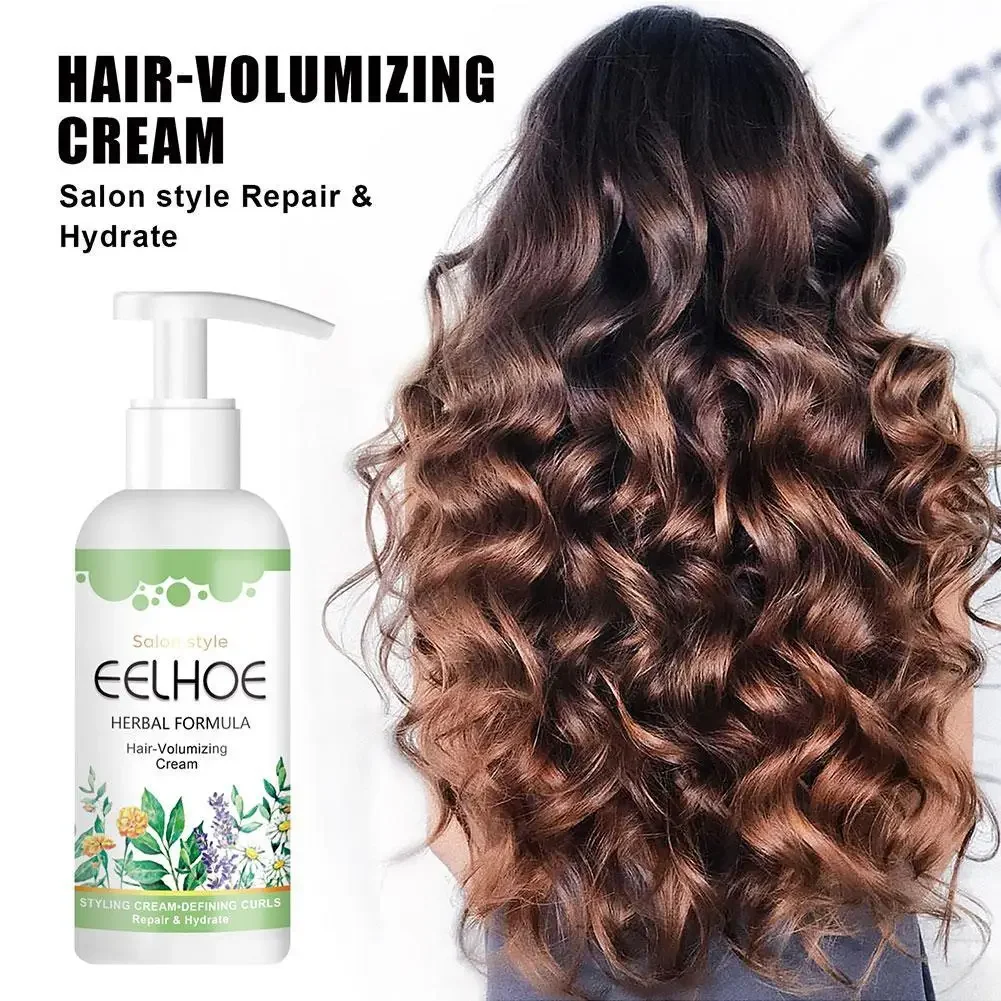 Creme Volumizador do Cabelo para Cachos, Creme Saltitante, Cuidado com o Cabelo Longo, Styling Boost, Dia Brilhante, Cachos