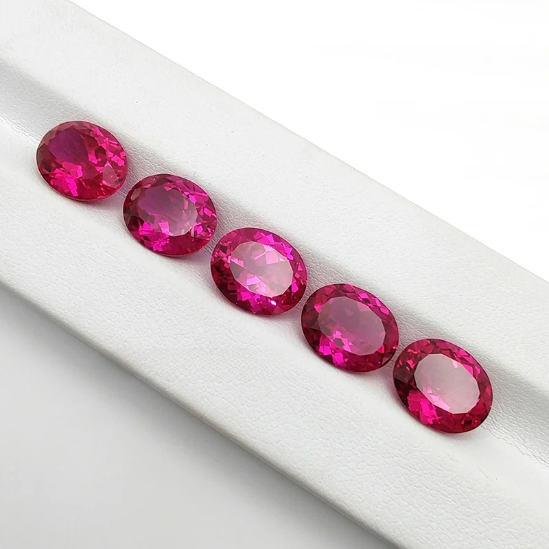 

Ювелирные изделия Jinglin, искусственный синтетический рубин, выращенная в лаборатории овальной огранки, роза в наличии, ювелирные изделия