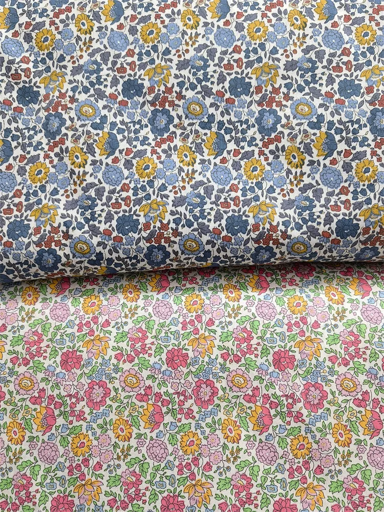 160x50cm Small Floral Flower Twill Cloth Cotton Children's Bedding Home Wear Fabric