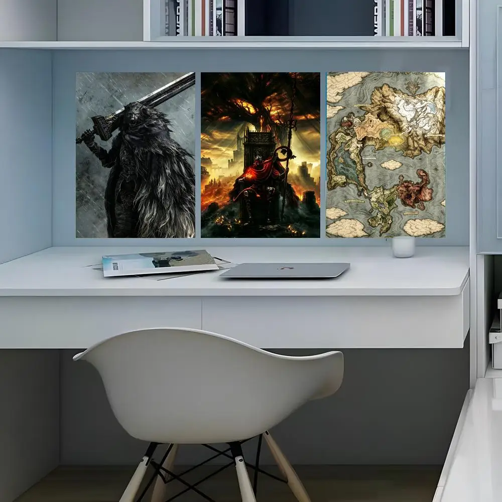 E-ELDENES Game RINGES Poster Poster Artistic Stylish Wall Art For Home Office Bathroom‌ Decor Living