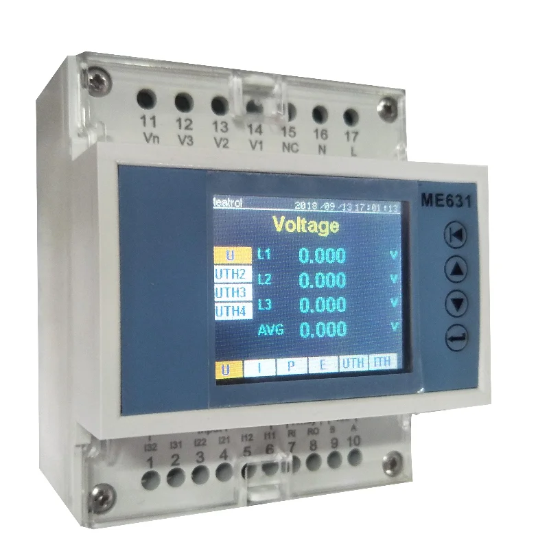 

1500A Modbus RTU RS485 Energy meter Din rail Rogowski coil 32GB Data logger Power Analyzer