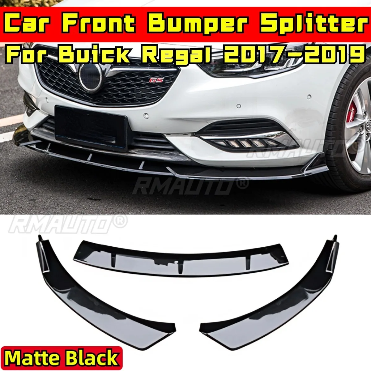

Защита переднего бампера, совместимая с Buick Regal 2017-2019, комплект кузова, передняя крышка сплиттера, фартук, автомобильные аксессуары