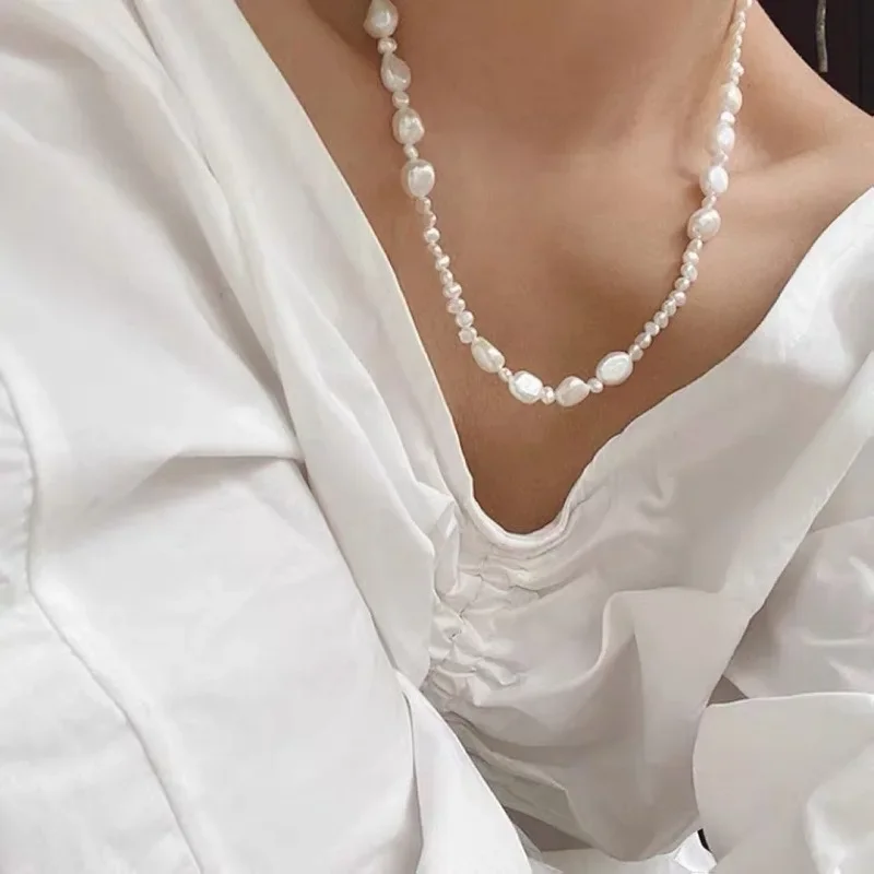 Minar Delicate 14K Real Gold Plated Copper Baroque Freshwater Pearl Beads Strand Beaded Long Necklaces for Women Pendientes 2024
