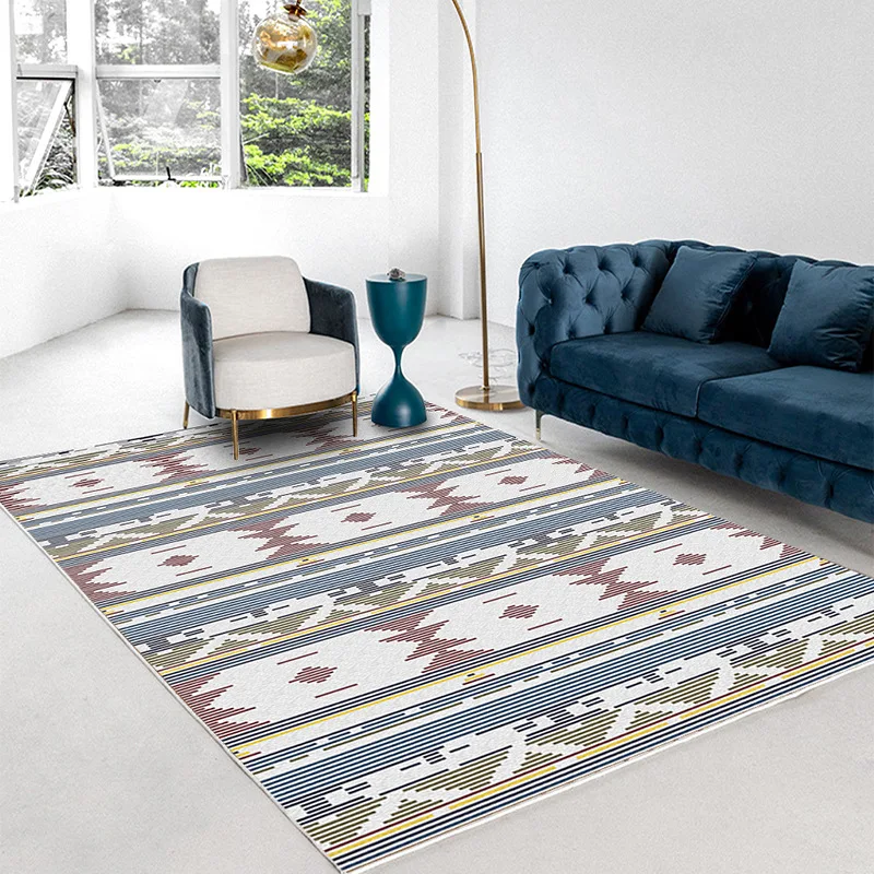 Moroccan Style Living Room Decoration Carpet Thickened Washable Rugs for Bedroom Home Large Area Non-slip Floor Mat Lounge Rug