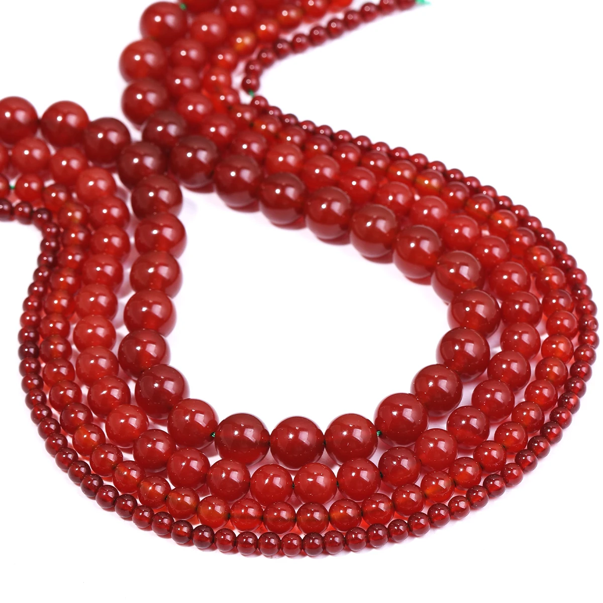 SHIJIWLS Karneol Runde lose Perlen 4, 6, 8, 10 mm, Größe optional, für handgefertigte DIY-Armbänder, Halsketten, Fußkettchenherstellung von Schmuck – Detail 3