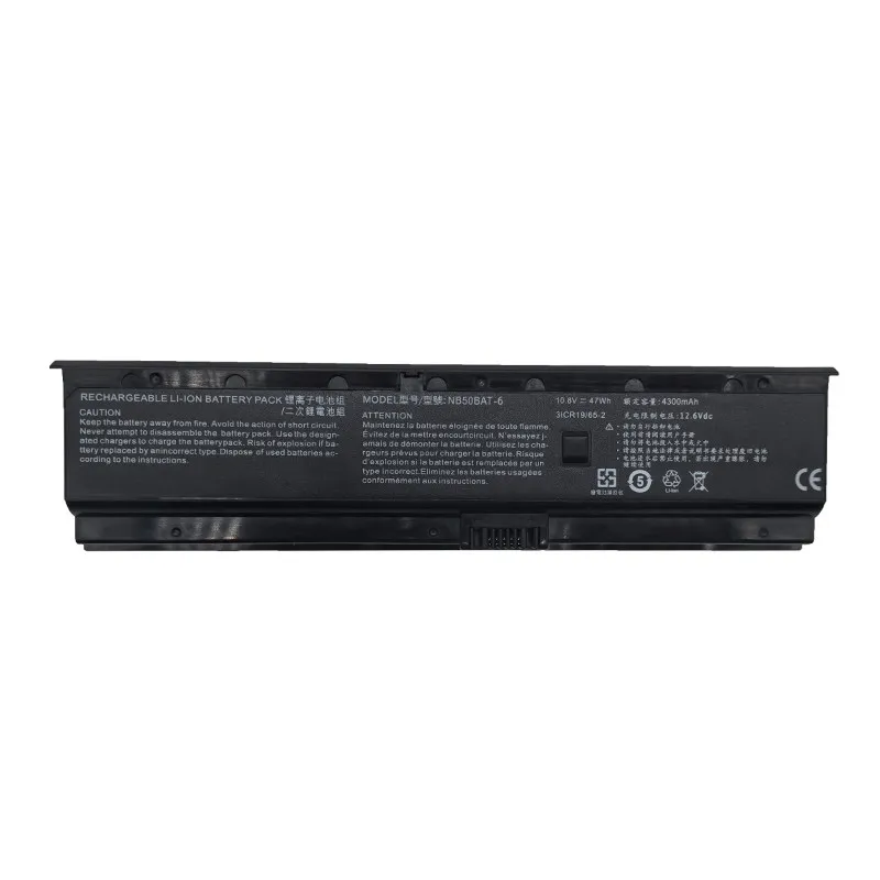 NB50BAT-6 47Wh/4300mAh 10.8V Replacement Laptop Battery for Hasee ZX6‑CT5A2 CT5H2 CNB5S02 Destroyer DD2 / DD3