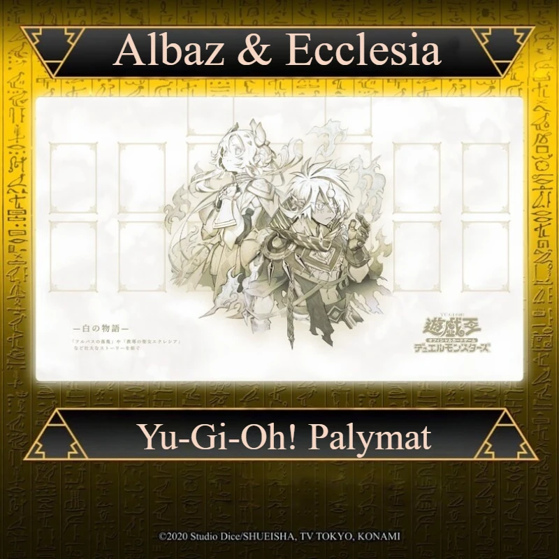 Yugioh Incredible Ecclesia, The Fallen & The Virtuous Play Mat Yu-Gi-Oh! Trading Card Games Mat Duel Plate Rubber Card Mat
