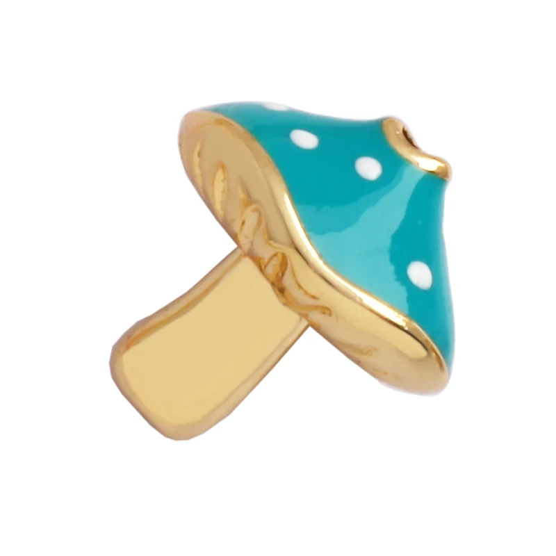 Bunte Emaille Kirsche Apfel Wassermelone Pilz Pommes Frites Perle, 18K vergoldet DIY Armband Halskette Zubehör Versorgung M72 – Detail 16
