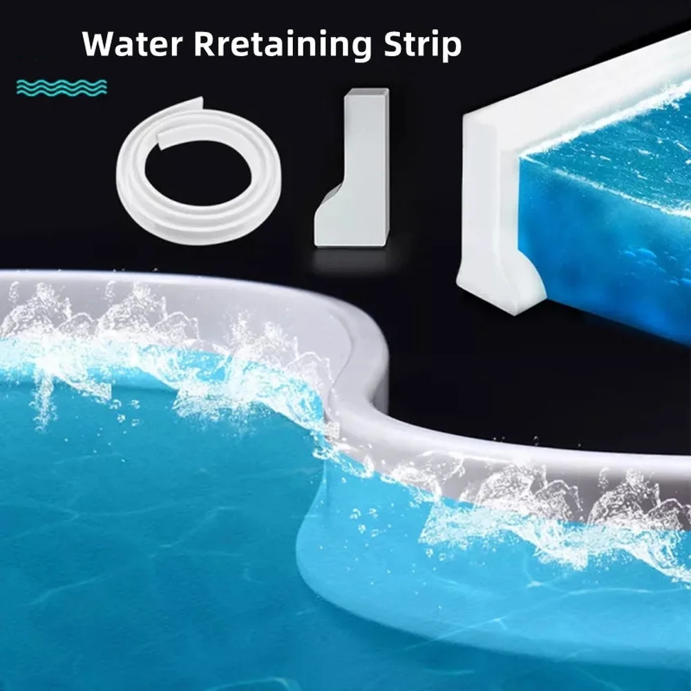 Bendable Water Retaining Strip Bathtub Shower Barrier Dam Bathroom Dry And Wet Separation Blocker Door Bottom Water Stopper