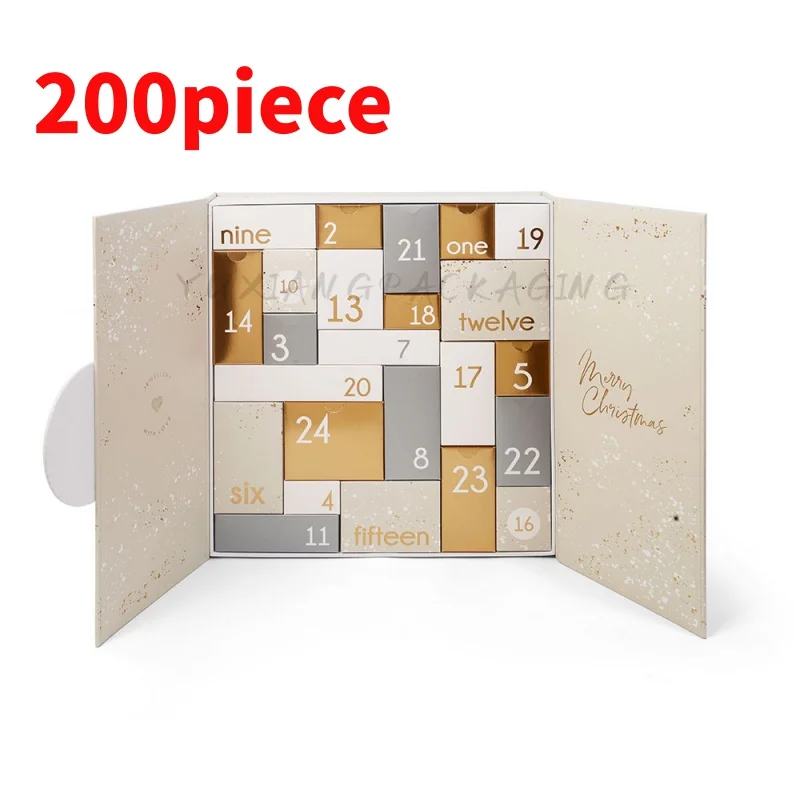 20 0piece.Custom.Custom Cardboard Box Jewelry Packaging Empty Beauty Advent Calendar Custom Box