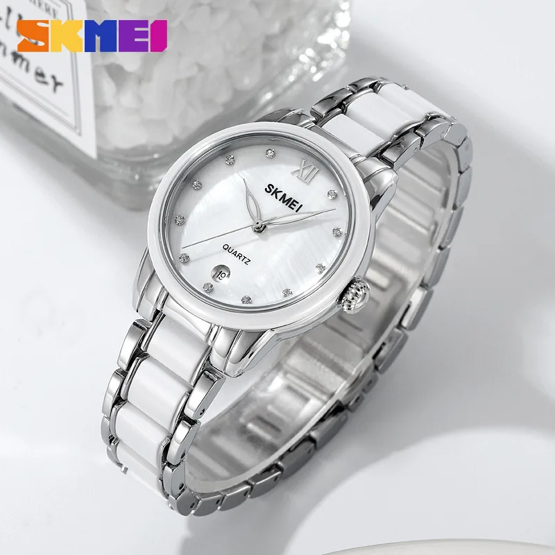 SkmeiNew Senhoras Relógio Relógio Simples Moda Diamante Quartz Watch30Women À Prova D 'Água Elegante All-Match Watch