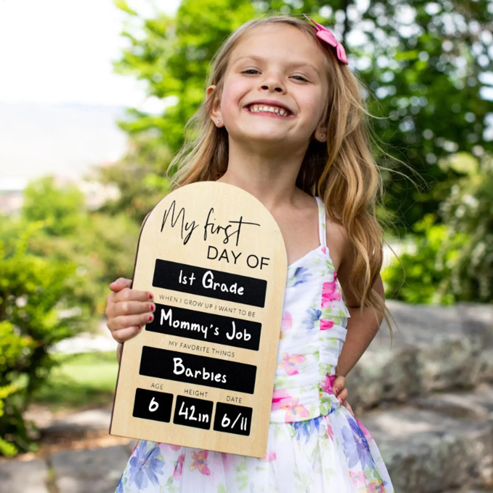 18x30cm First Day Of School Sign, Portable Hang Back School Blackboard Sign, First Day Of School Commemorative Board