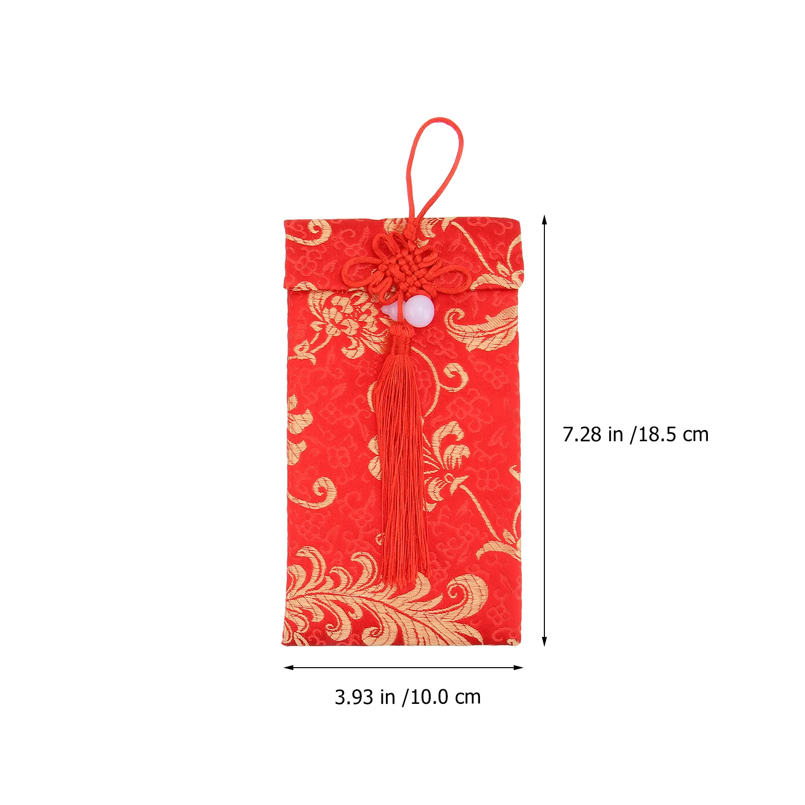 2Pcs Chinese Knot Red Envelopes Brocade Money Pouch Delicate Design Wedding Festival Party Gift Celebration Money Bag