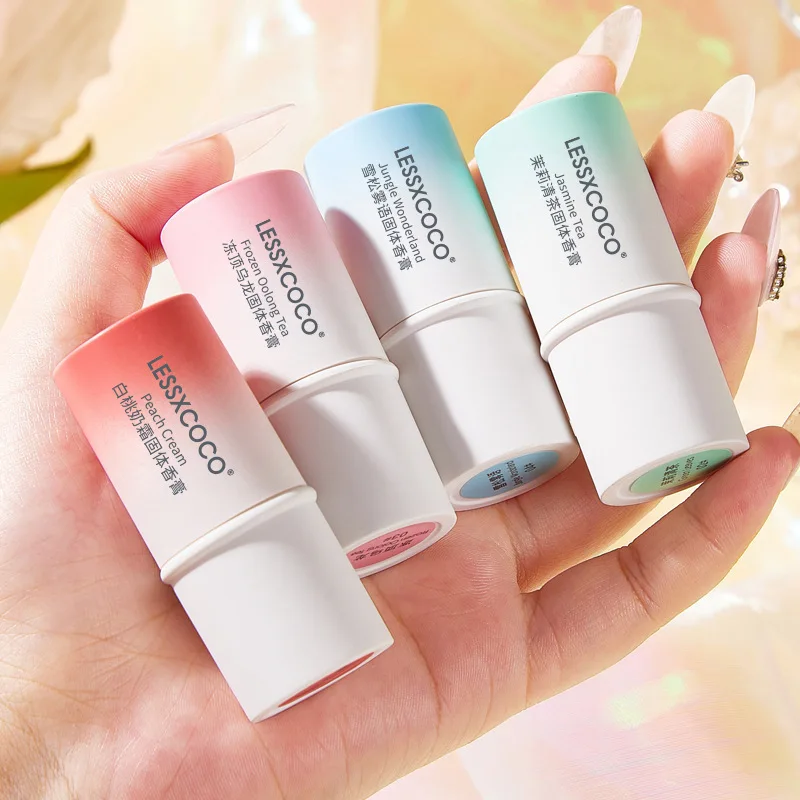 4 Pcs/Set Solid Perfume Mini Portable Woman Mens Pheromone Cologne Solid Balm Fragrance Body Deodorant Balm Gift