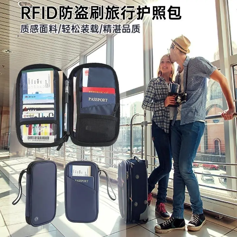 Reise ins Ausland Brieftasche Pass umfasst Tasche RFID Multi-Card Multifunktion Männer und Frauen Pass ID Pass Pass Set Anti-Diebstahl-Bürste