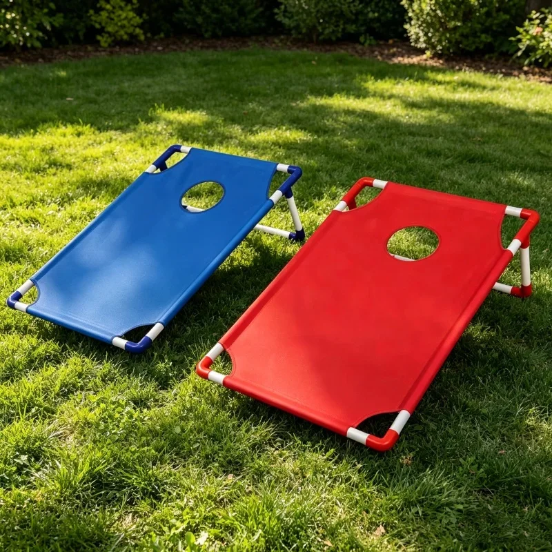 Juego de Corn Hole con 6 Bolsas de Arena, Juego Portátil de Lanzamiento de Bolsas de Arena para Patio, Juego Interactivo Familiar al Aire Libre