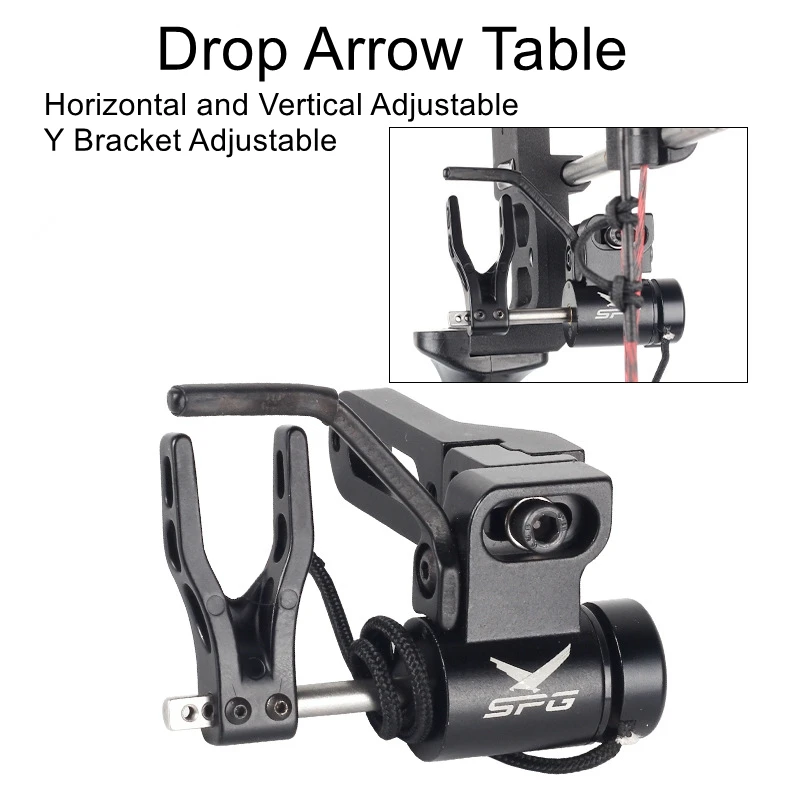 SP925 Composite Pulley Bow and Arrow Drop Arrow Rest with Locking Mechanism Competition Archery Accessories Arrow Rest