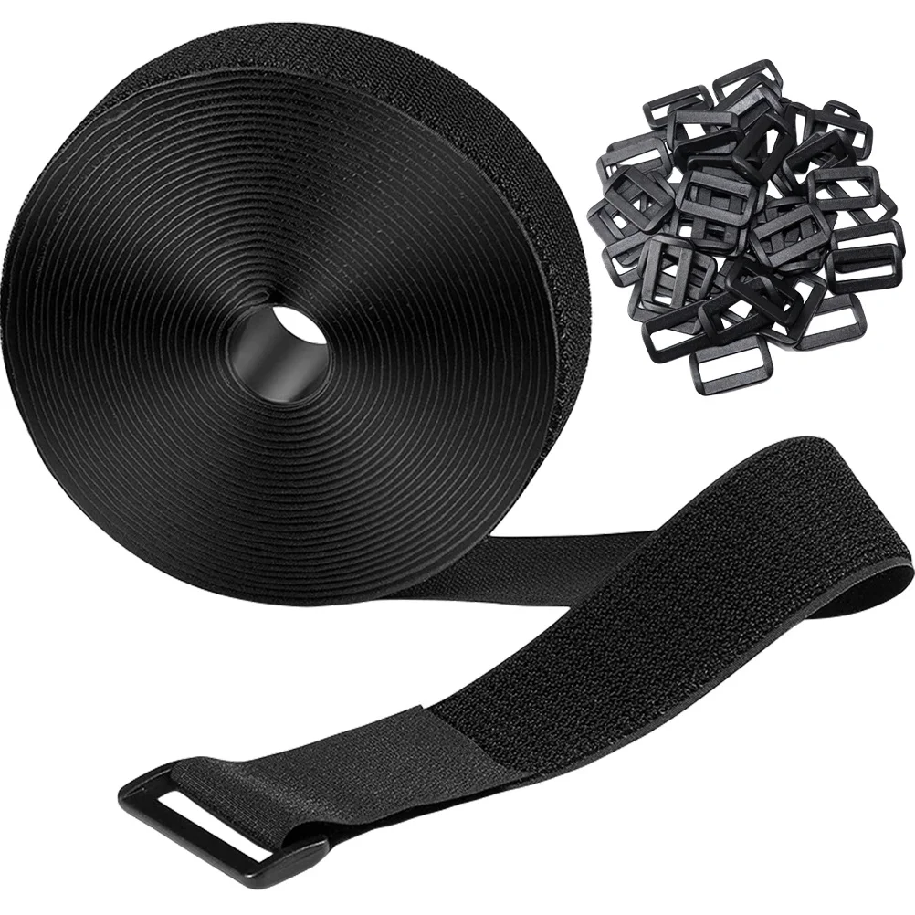 

1Set Cable Ties 12.5m Adjustable Hook and Loop Straps with Buckle Reusable Nylon Fastening Cord Management Securing Strap