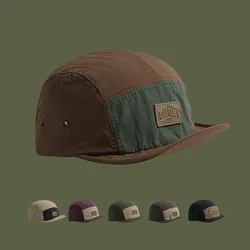 Men's Retro Baseball Cap Spring/Summer Thin Sun-Proof Soft Brim Hat Personality Stitching Street Peaked Cap