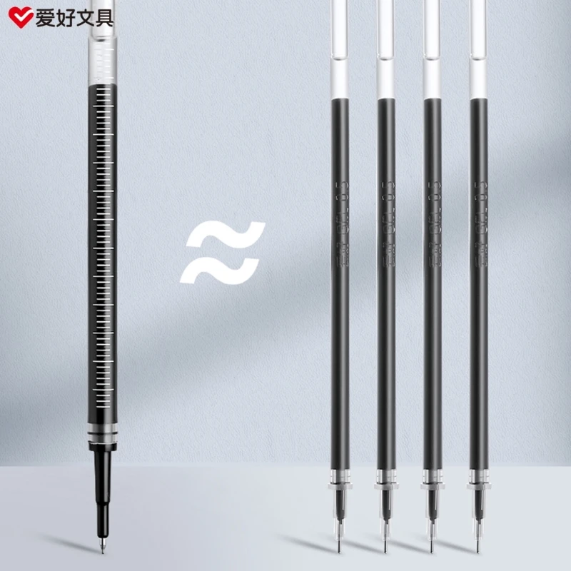 0.5mm Gel Inks Pens Rollerball Inks Straight Liquid Gels Pen Roller Pen Refill Writing Liquid Inks Quick-Dry Pen Refills K1KF