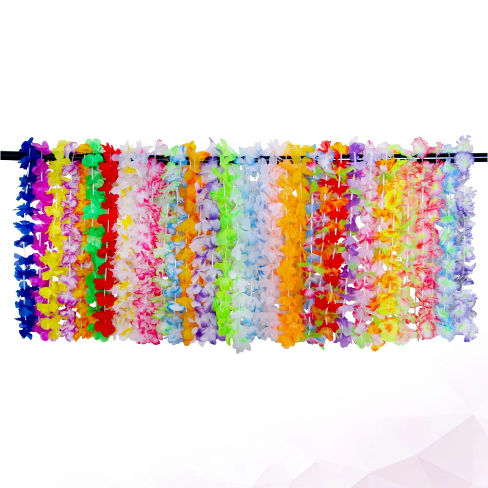 

36 PCS Large Size Garland Hawaii Leis Wreath Hanging Artificial Flowers Party Costume Accessory