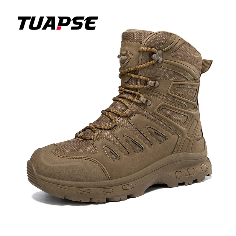 Tuapse botas de combate de treinamento de campo dos homens ao ar livre respirável botas de caminhada tênis casuais sapatos de trekking bota de escalada de montanha