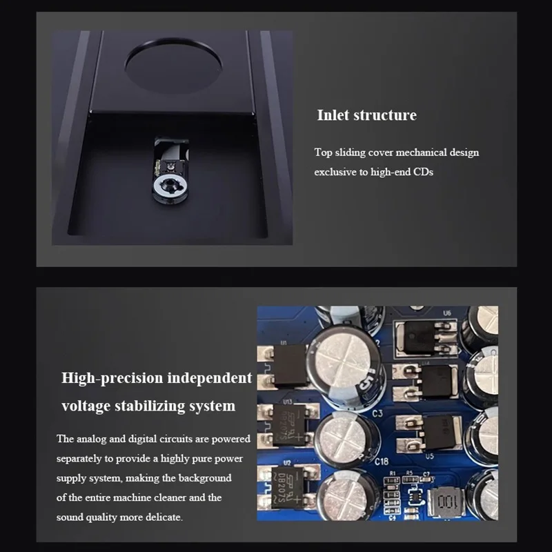 Flaggschiff HIFI CD-Player ESS9038Q2M DAC Drahtlose Bluetooth Voll Ausgewogene OPA2604 OpAmp CD Musik Plattenspieler Ringkerntransformator
