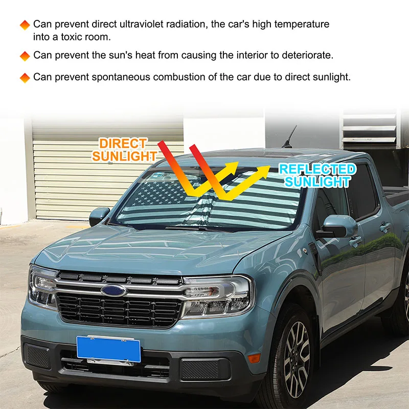 

For Ford Ford Maverick 2022+ Car Styling Front Windshield Sun Shade Visor Foldable Sunshade Protector Pickup accessories