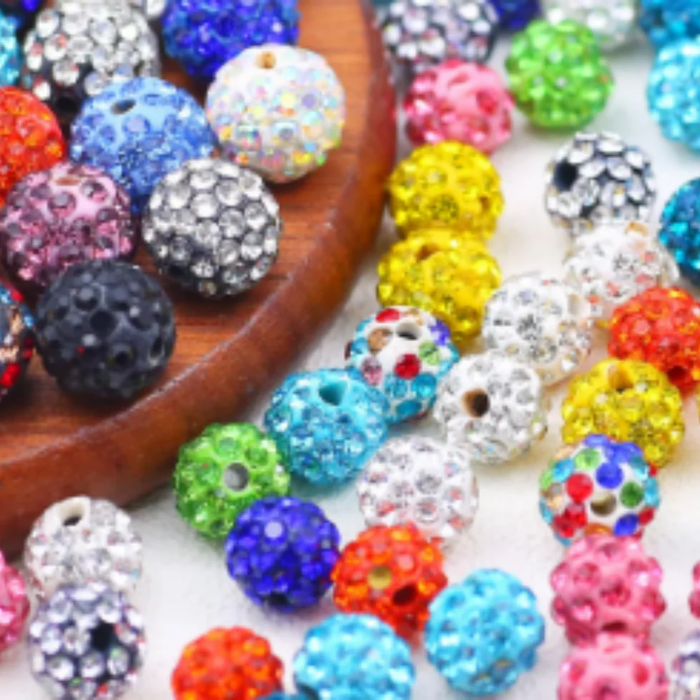 20 perles Shambhala en argile souple de 4 à 10 mm, multicolores, pour la fabrication de bijoux faits main, accessoires de perles en vrac