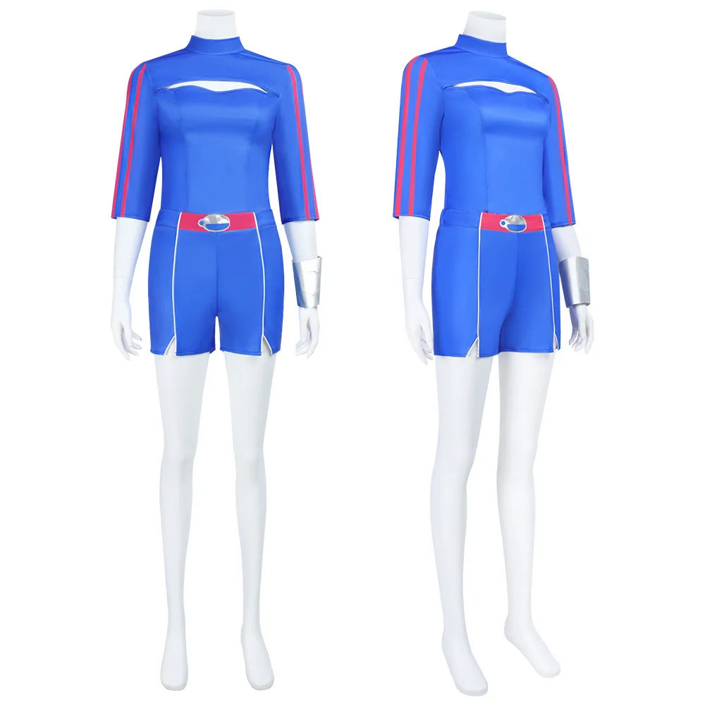 

Movie Zombies Addison Cosplay Costume Blue Bodysuit Woman Halloween Carnival Cosplay Addison Customized Clothes