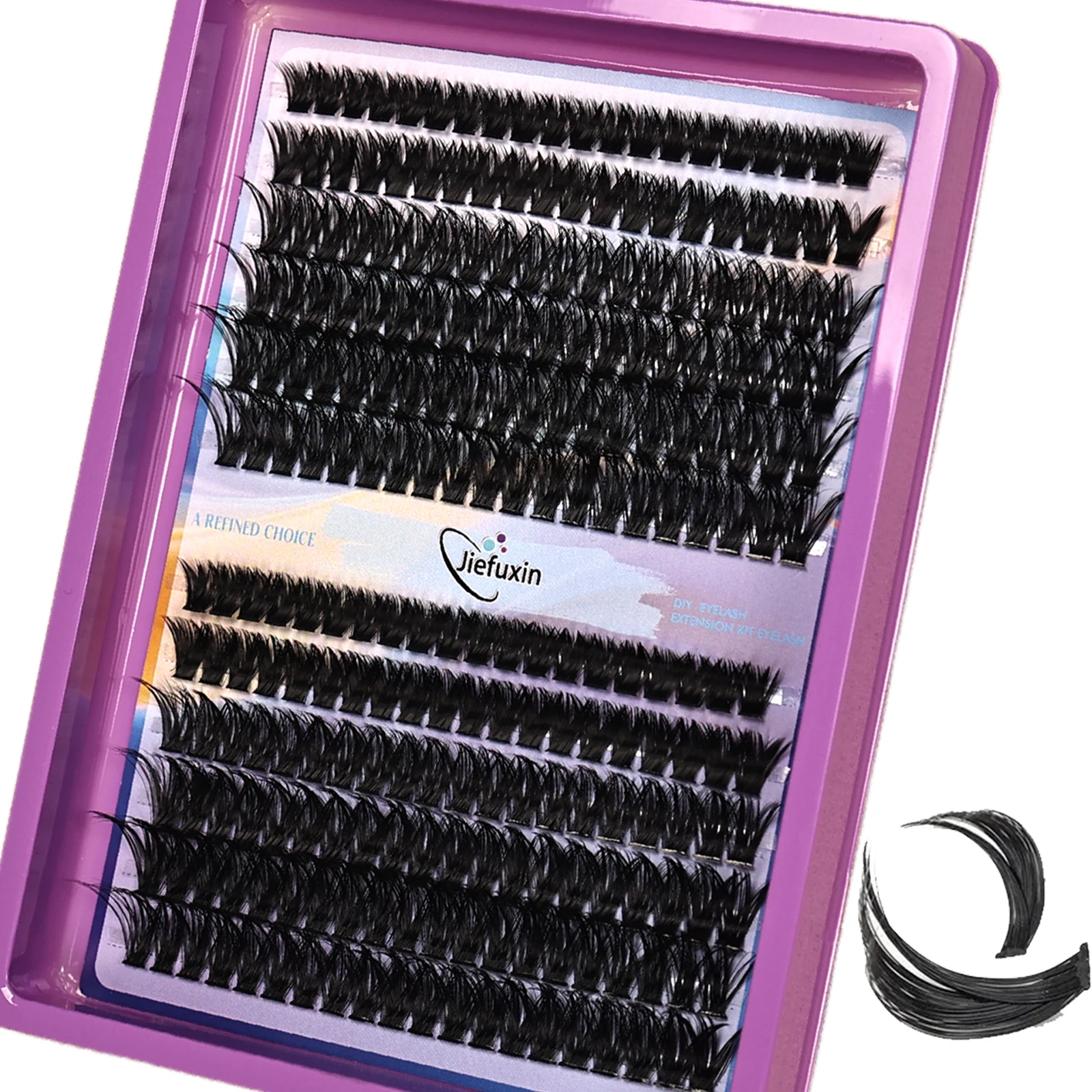 Manga Cluster Lashes D-Curl Flauschige Einzelwimpernverlängerungen DIY Selbstklebende Natürliche Falsche Wimpern für Anfänger Tägliches Make-up – Detail 3