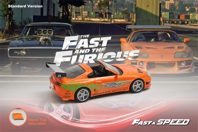 **Pre-Order**  Fast Speed FS 1:64 Supra Targa A80 Bomex FNF Orange limited999 Diecast Model Car