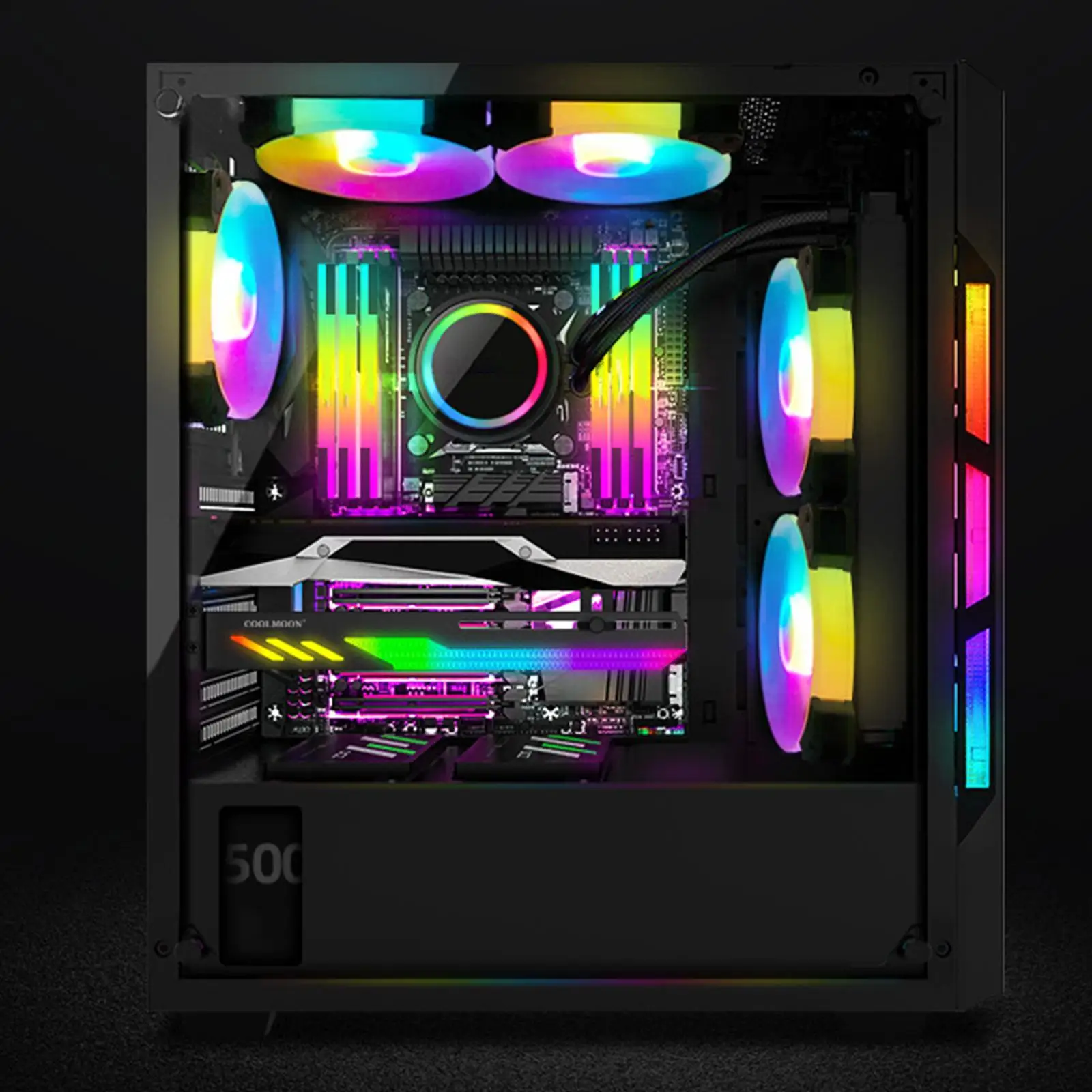 GPU Support Holder 5V Decoration Sliding Adjustment LED Computer Cards Support Adjustable Desktop RGB Strip Support PC Bracket 2