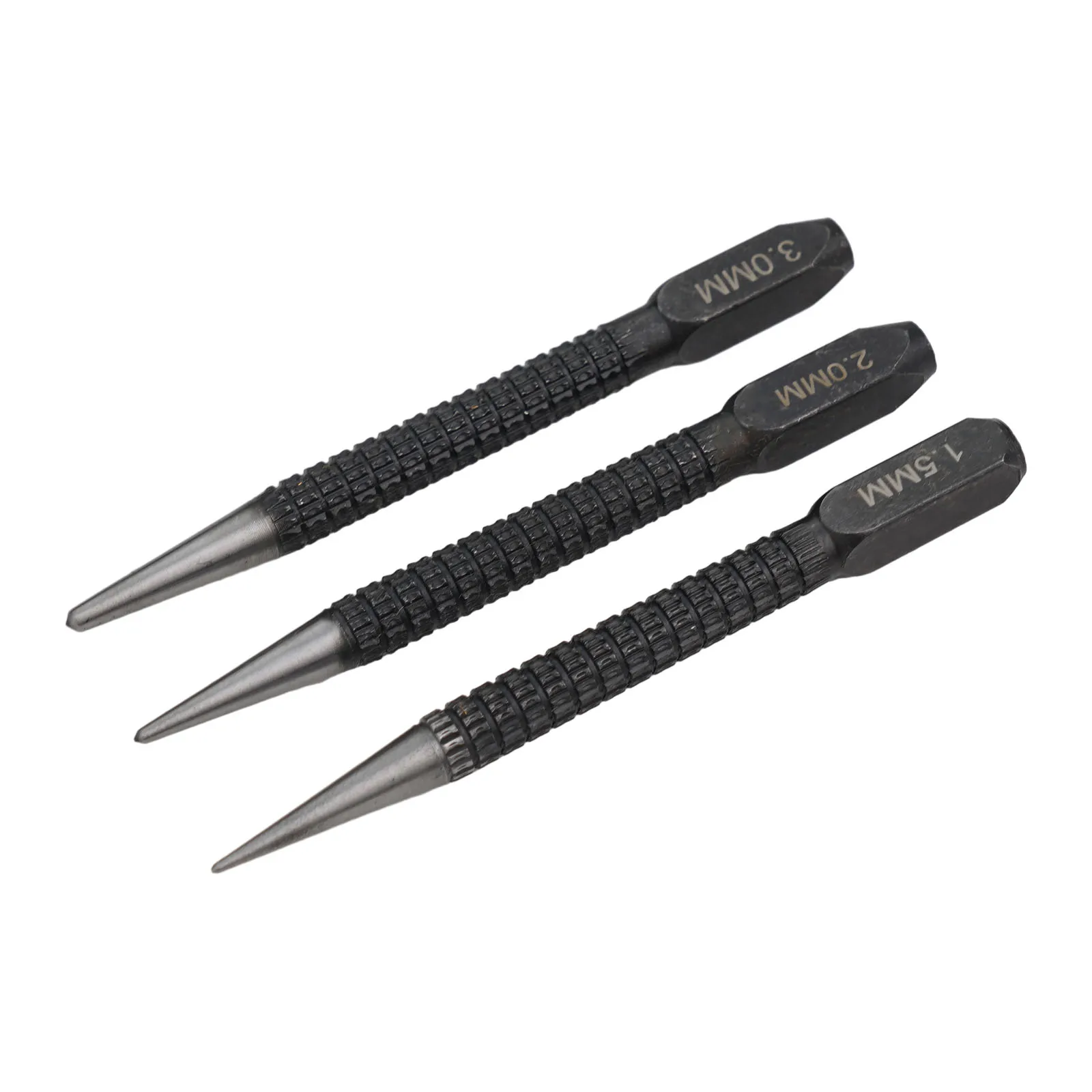 1/3pcs 1.5mm/2mm/3mm Alloy Steel Center Punch Non-Slip Center Pin Punch Automatic Punch For Alloy Steel Metal Wood Drilling Tool