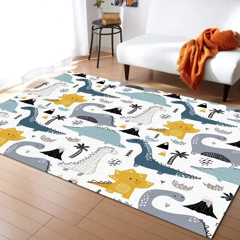 Children\'s Crawling Mat Cartoon Dinosaur Rug Living Room Decor Bathroom Mats and Floor Mats Area Rugs Corridor Rugs Moda