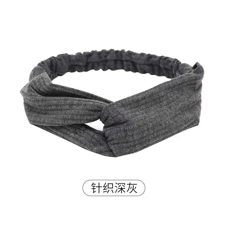 Vintage Suede Soft Cross Knot Elastic Headband for Women Girls Summer Soild Color Turban Bandanas Hair Bands Hair Accessories